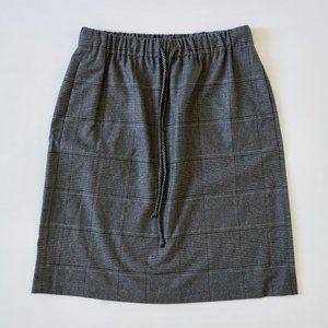 Aritzia Babaton ‘Jimmy’ Tie-Waist Gray Plaid Skirt